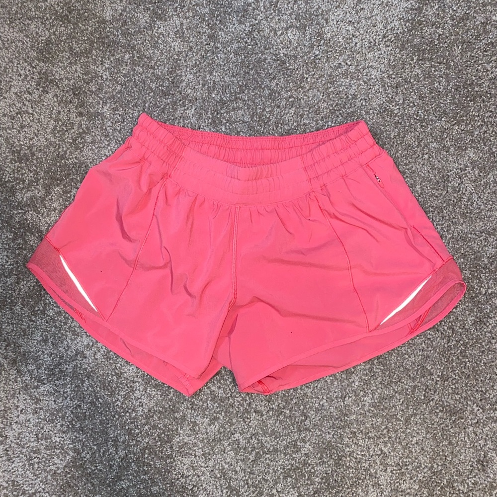 Lululemon Hotty Hot Shorts, 4inch inseam, color: pink, size: 8